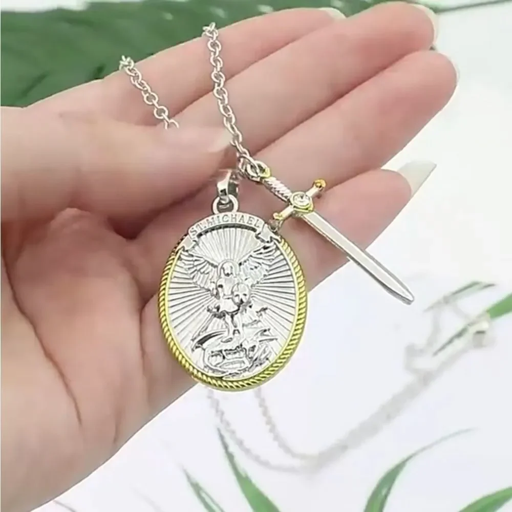Patron Saint Michael Archangel Catholic Necklace